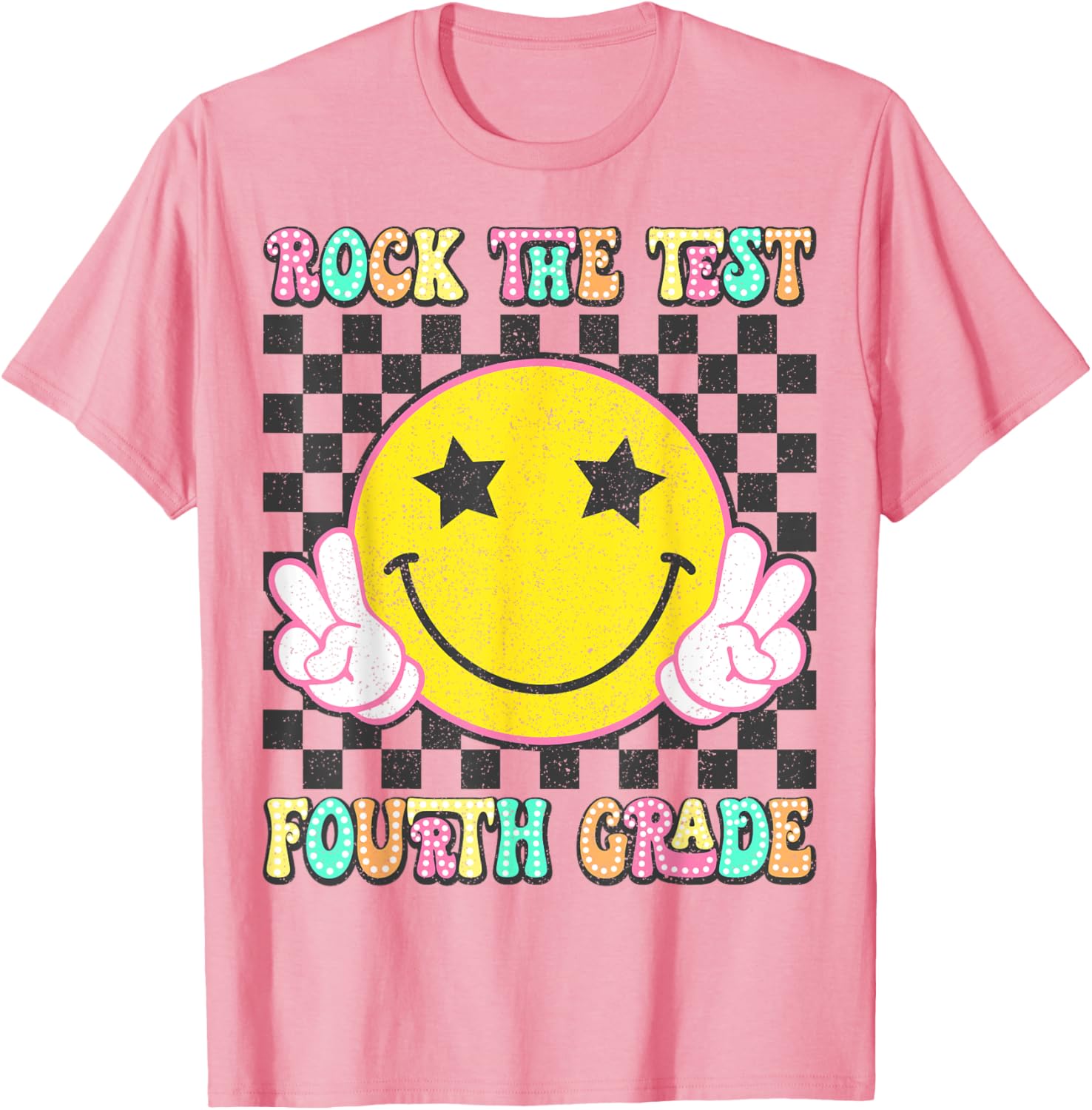 Rock The Test Day 4th Grade Teacher Fourth Grade Testing Day T-Shirt
