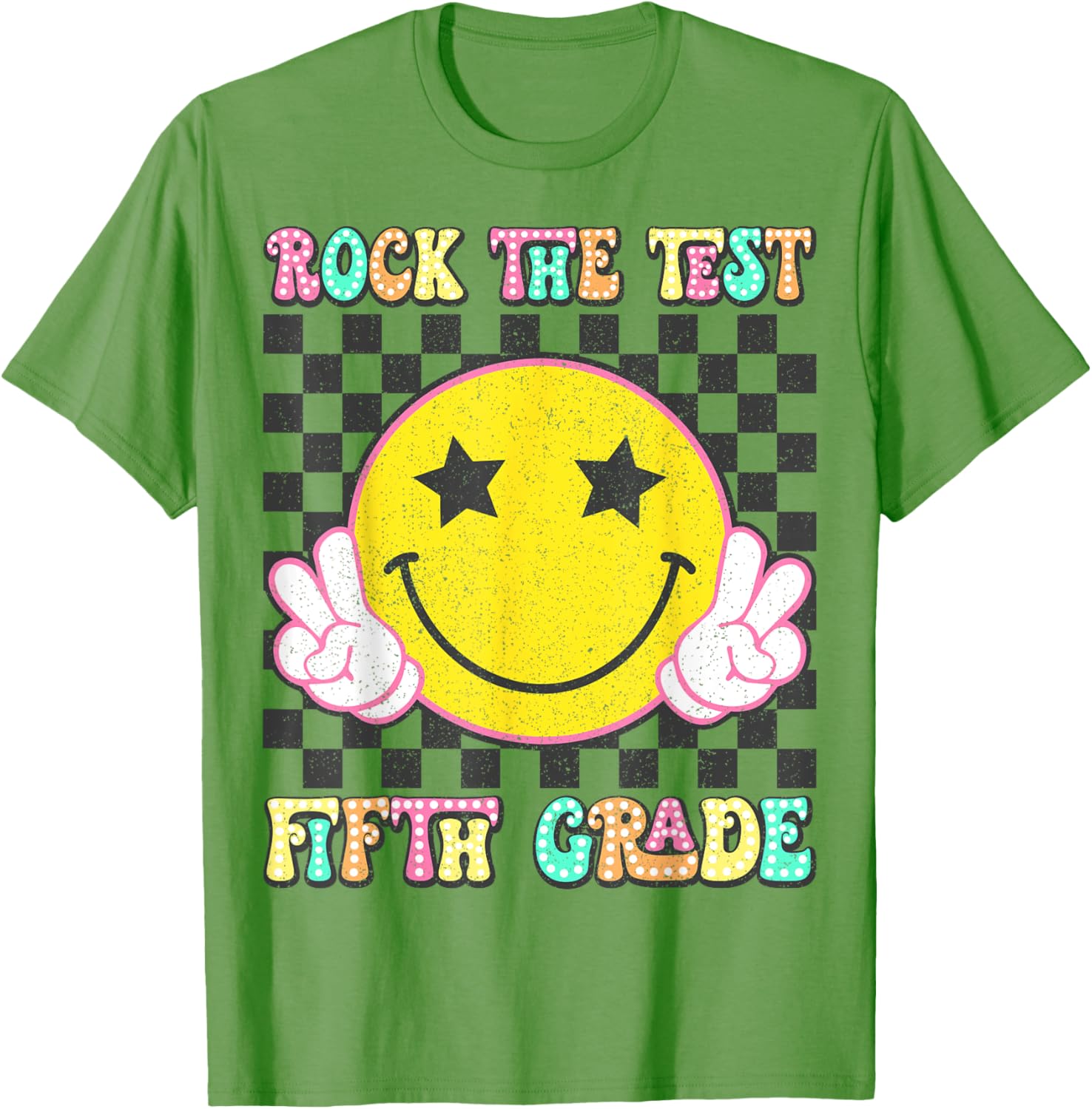 Rock The Test Day 5th Grade Teacher Fifth Grade Testing Day T-Shirt