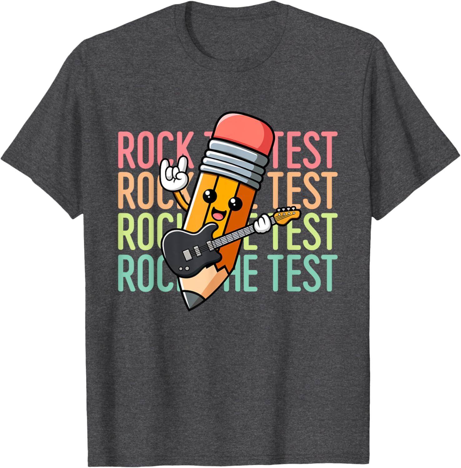 Rock The Test Day Teacher Testing Day Motivational Funny T-Shirt