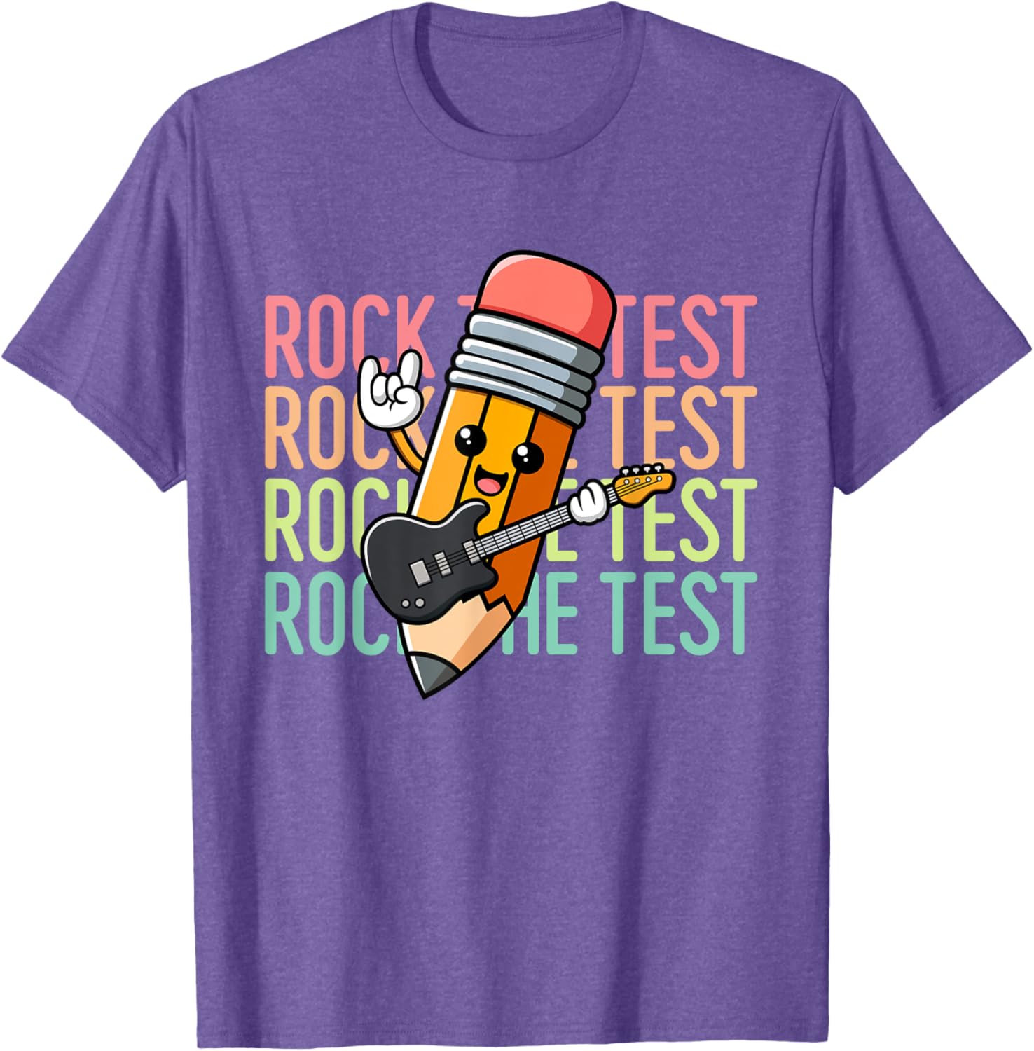 Rock The Test Day Teacher Testing Day Motivational Funny T-Shirt