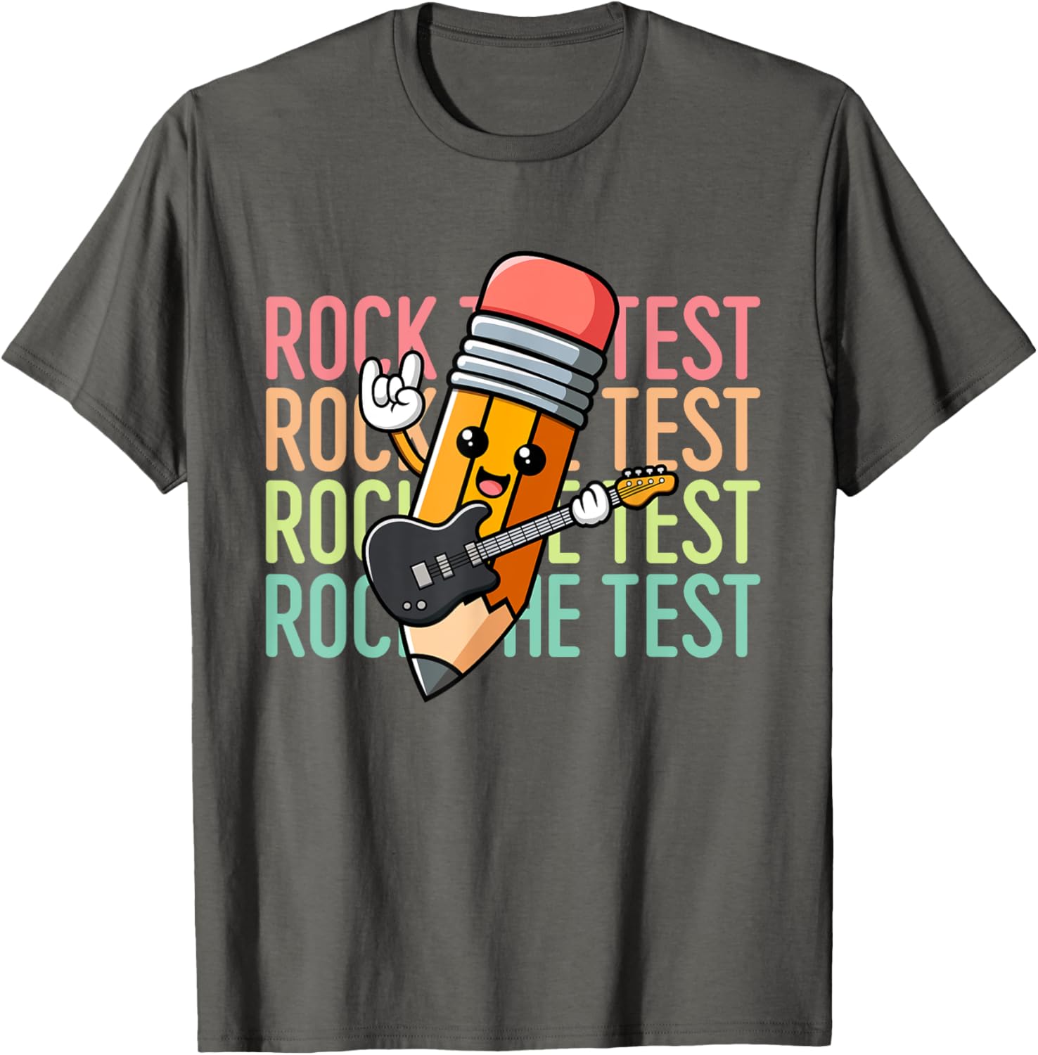 Rock The Test Day Teacher Testing Day Motivational Funny T-Shirt
