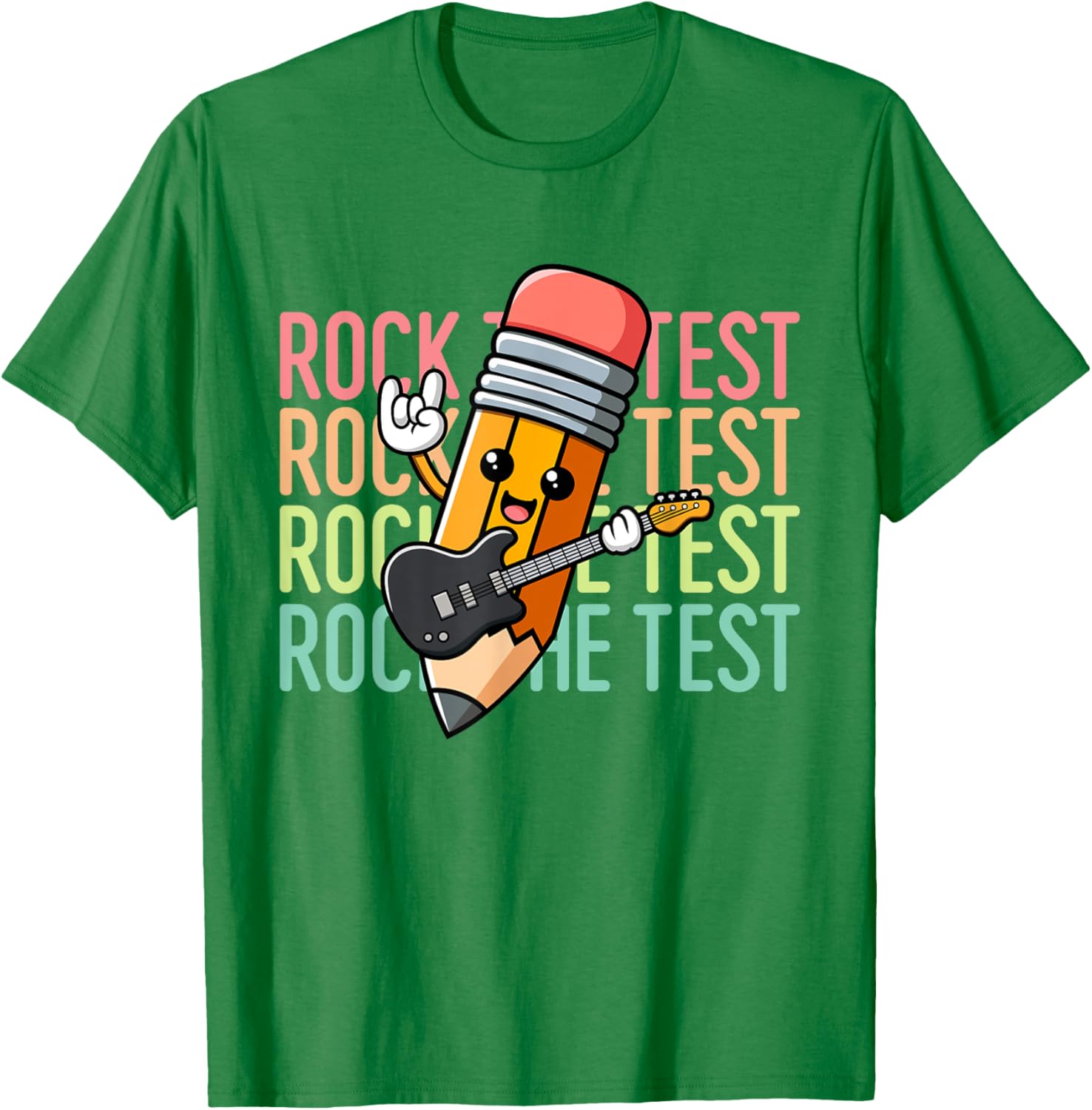 Rock The Test Day Teacher Testing Day Motivational Funny T-Shirt