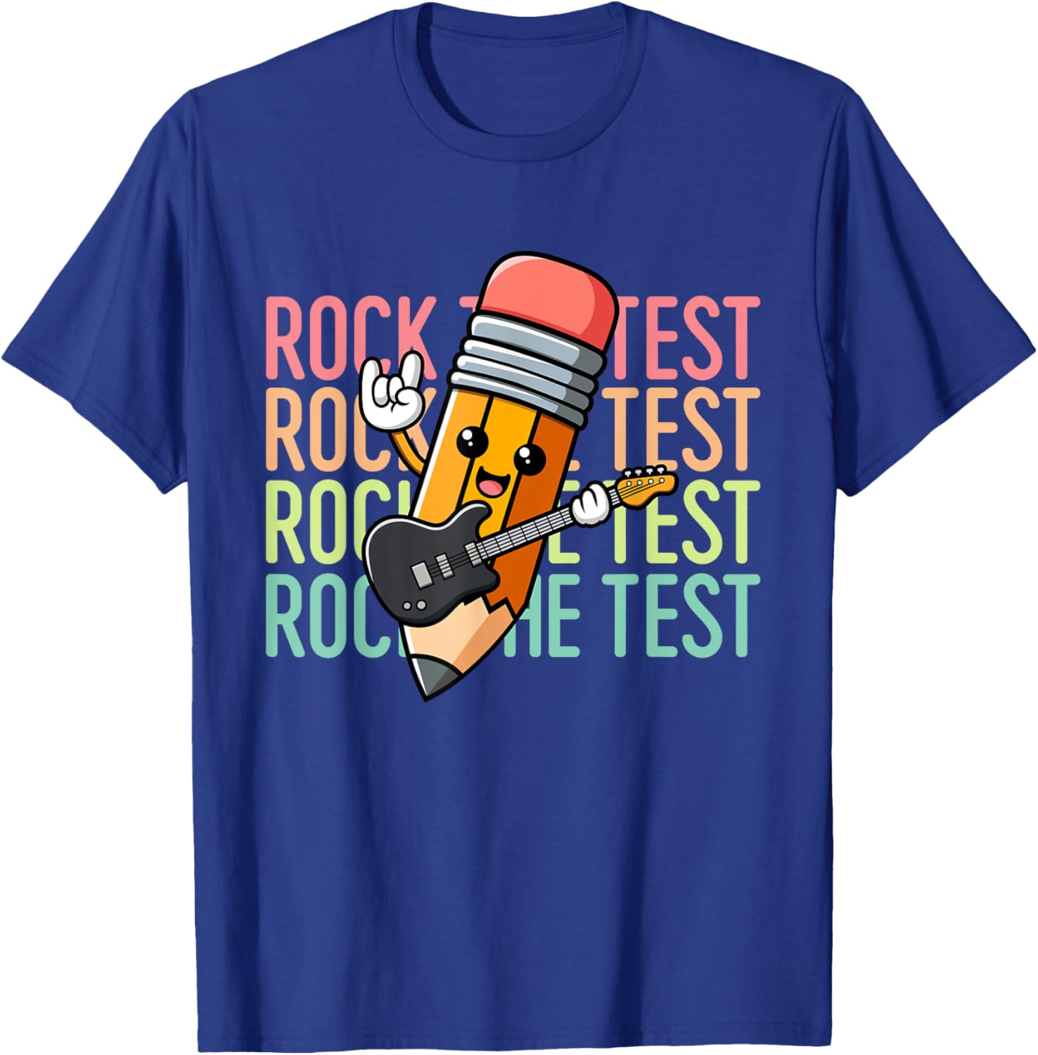 Rock The Test Day Teacher Testing Day Motivational Funny T-Shirt