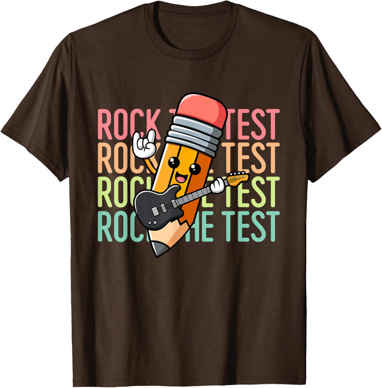 Rock The Test Day Teacher Testing Day Motivational Funny T-Shirt