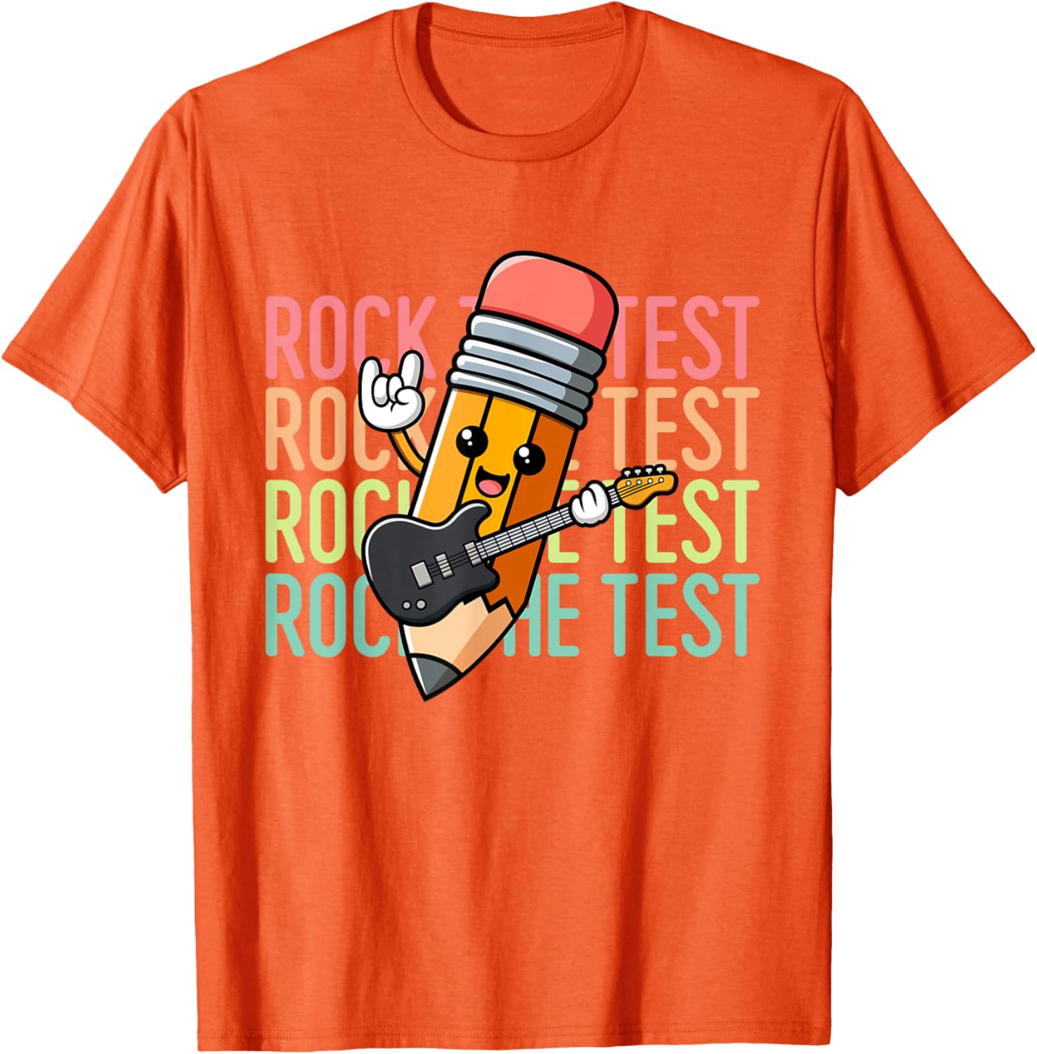 Rock The Test Day Teacher Testing Day Motivational Funny T-Shirt