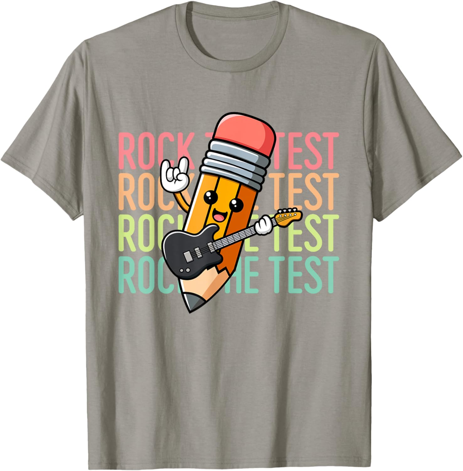 Rock The Test Day Teacher Testing Day Motivational Funny T-Shirt