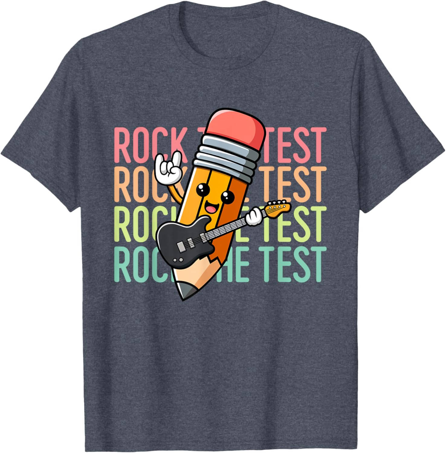 Rock The Test Day Teacher Testing Day Motivational Funny T-Shirt