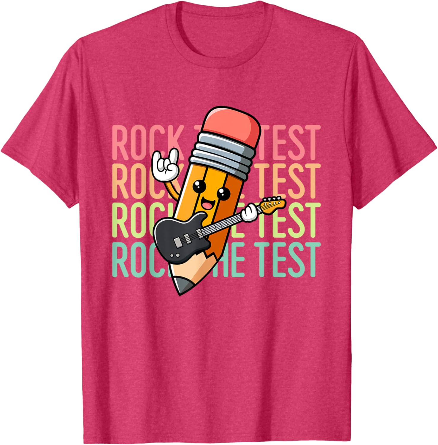 Rock The Test Day Teacher Testing Day Motivational Funny T-Shirt