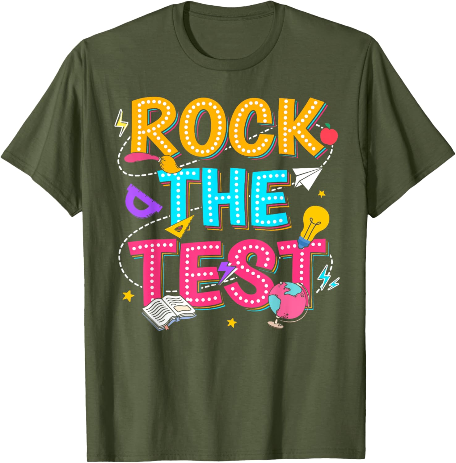 Rock The Test Motivational Testing Day for Teacher Student T-Shirt