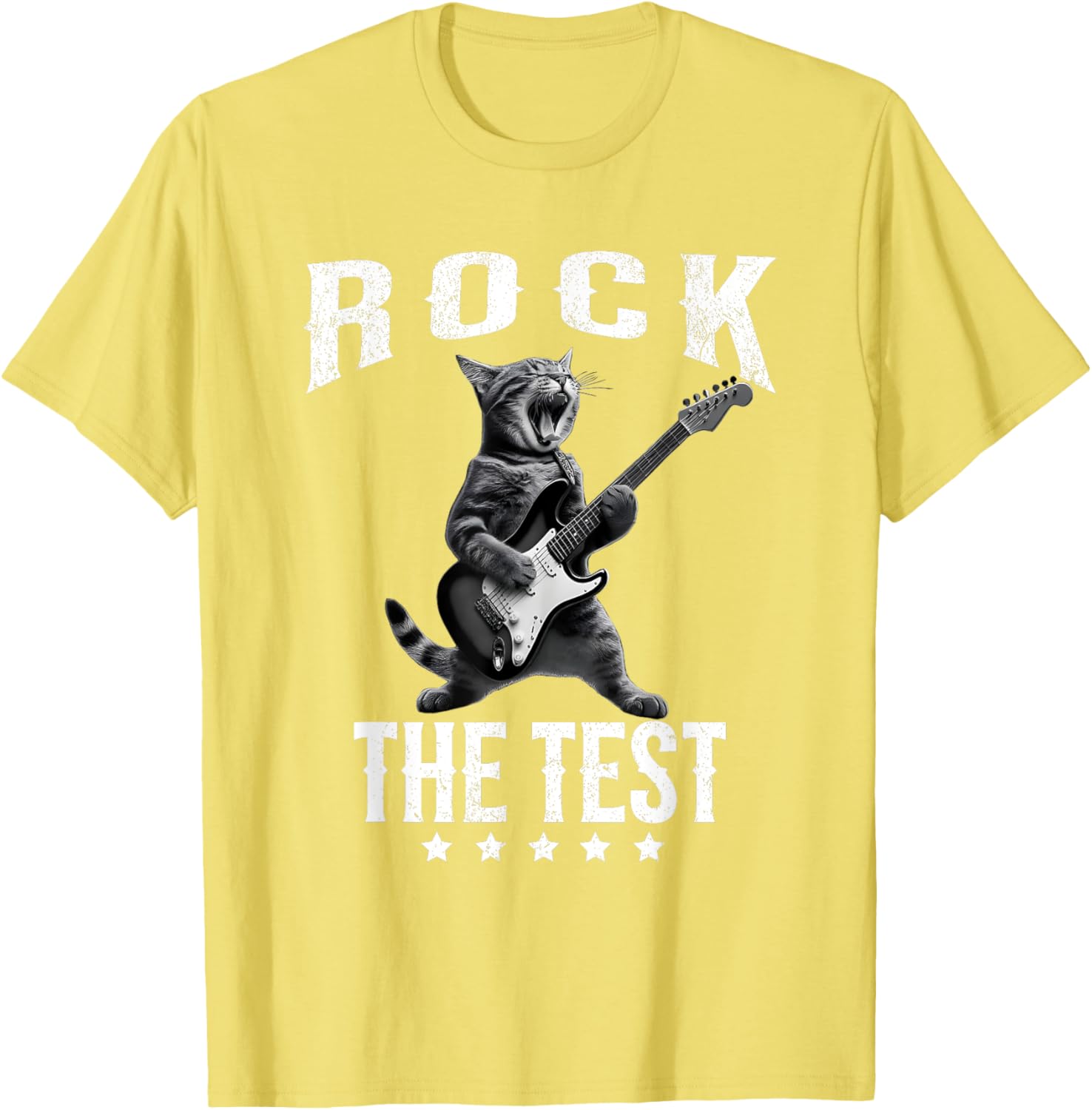 Rock The Test Teacher Test Day Cat Lover State Testing T-Shirt