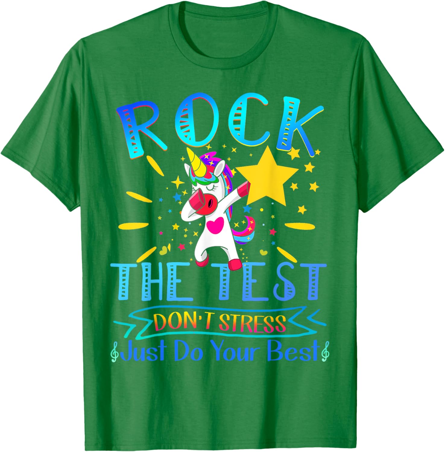 Rock The Test Teacher Test Day Testing Day Funny Teacher T-Shirt