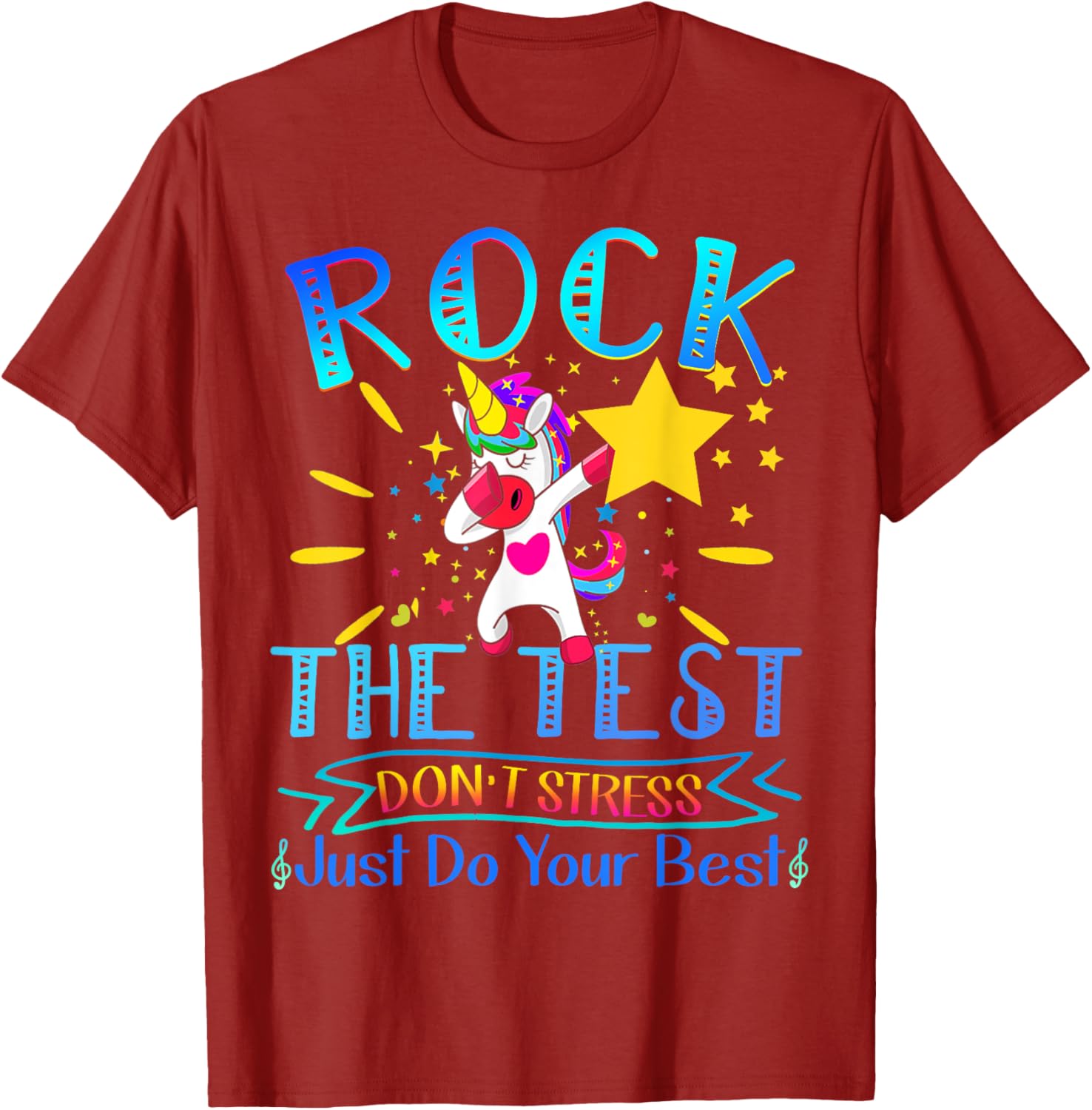 Rock The Test Teacher Test Day Testing Day Funny Teacher T-Shirt