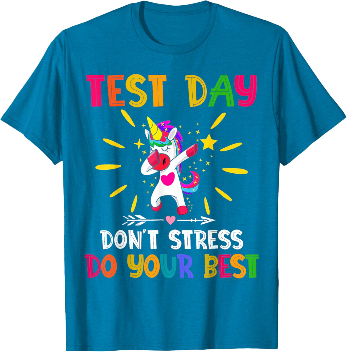 Rock The Test Teacher Test Day Testing Day Funny Teacher T-Shirt