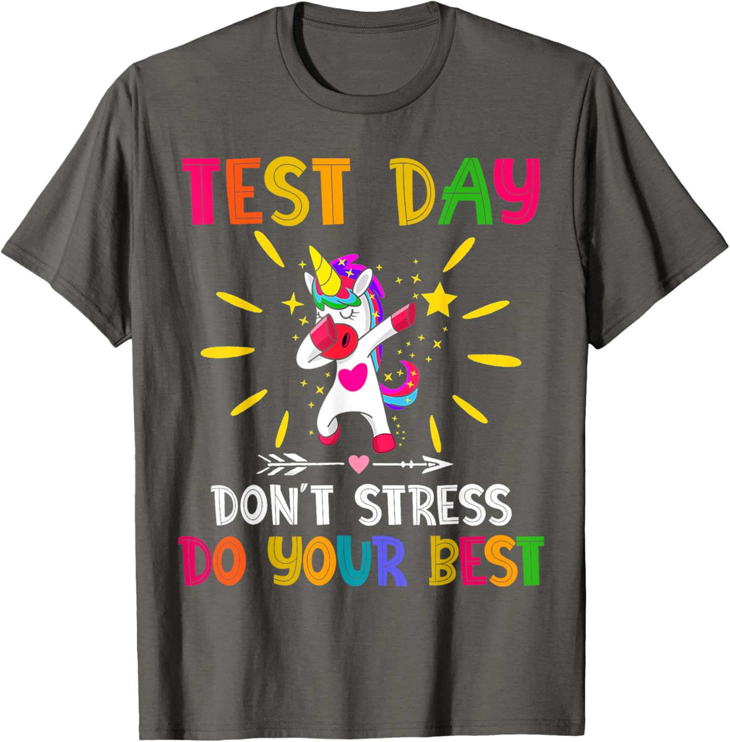 Rock The Test Teacher Test Day Testing Day Funny Teacher T-Shirt