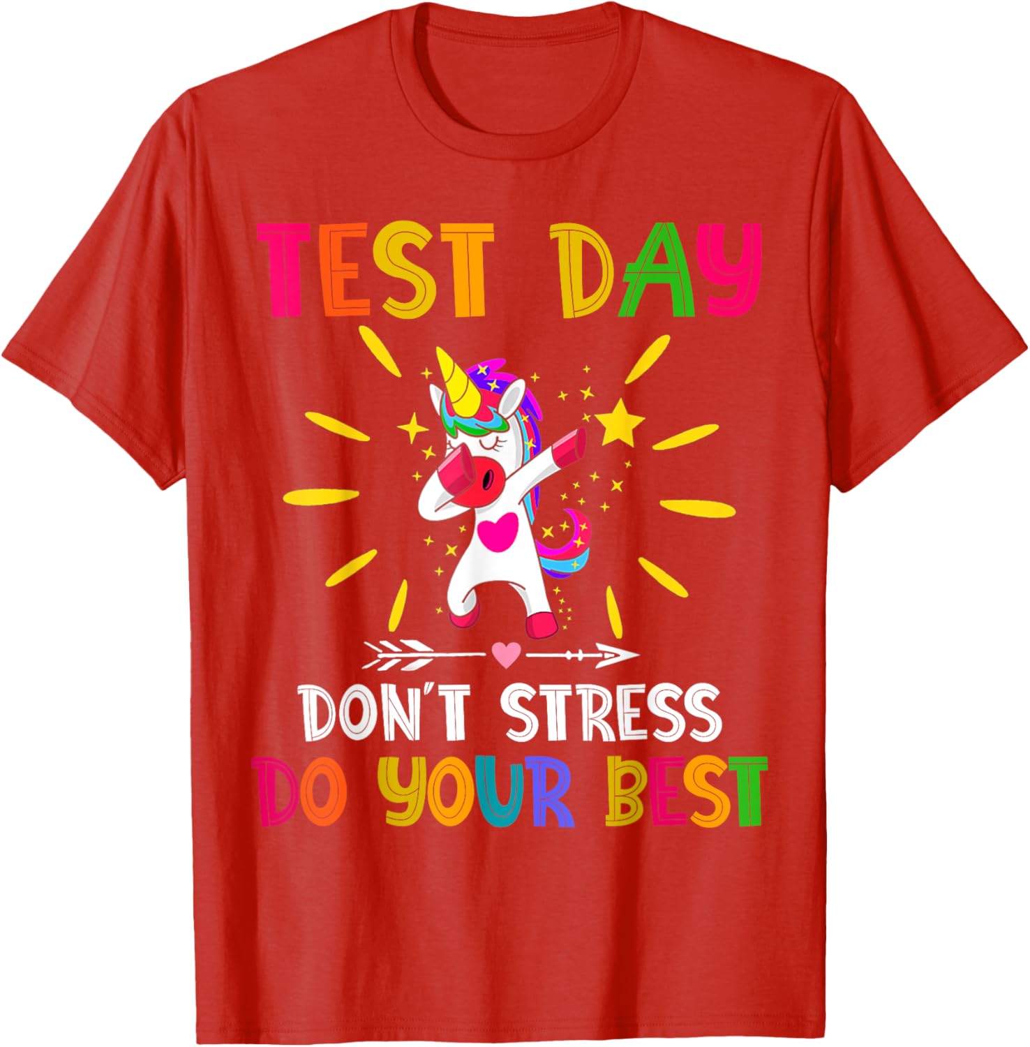 Rock The Test Teacher Test Day Testing Day Funny Teacher T-Shirt