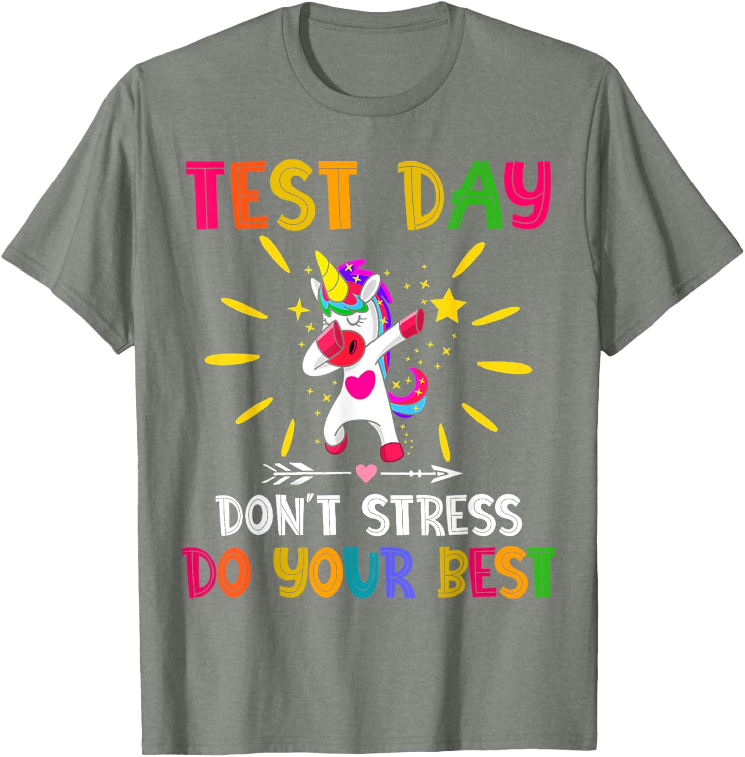 Rock The Test Teacher Test Day Testing Day Funny Teacher T-Shirt