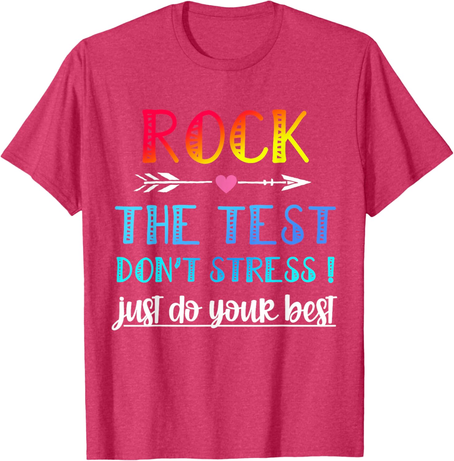 Rock The Test Teacher Test Day Testing Day Funny Teacher T-Shirt