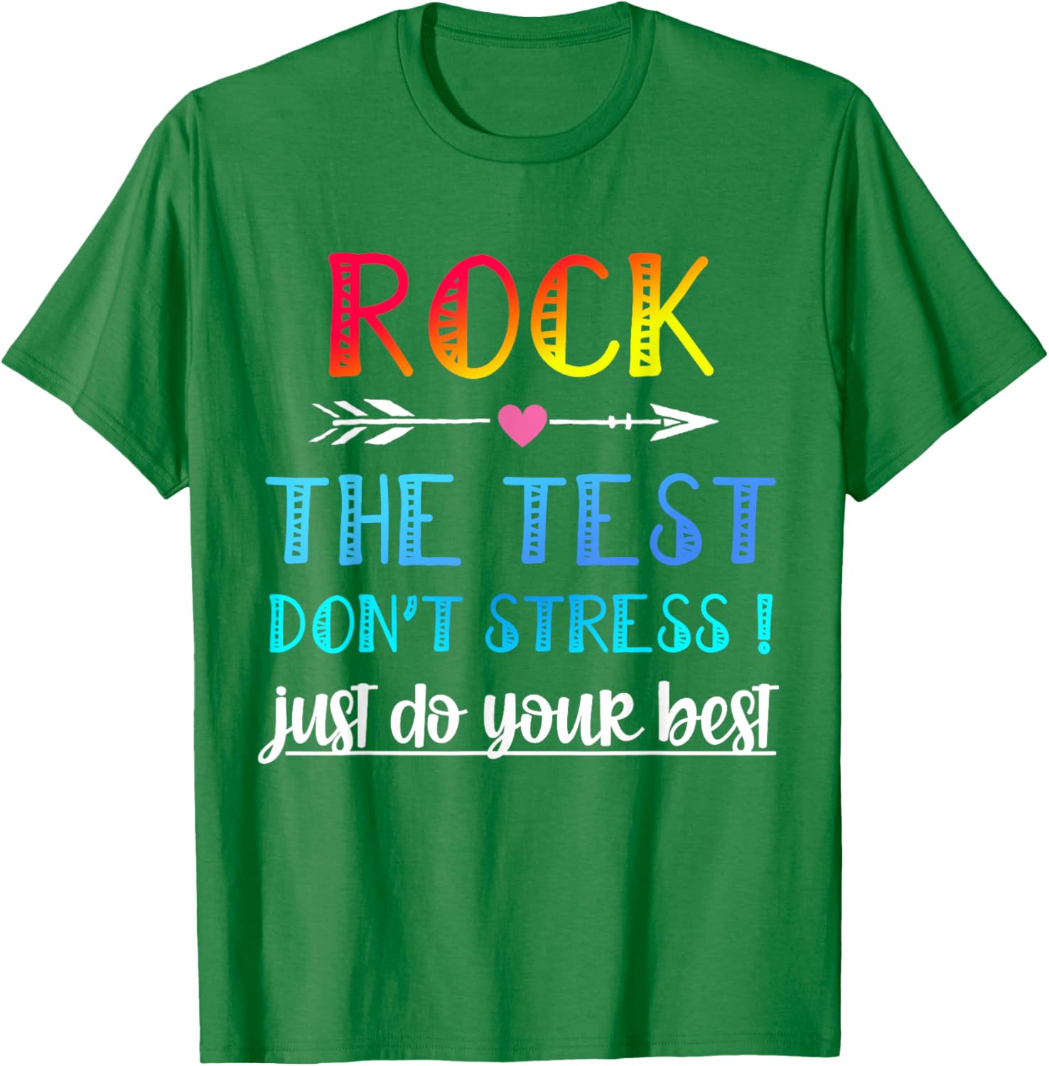 Rock The Test Teacher Test Day Testing Day Funny Teacher T-Shirt