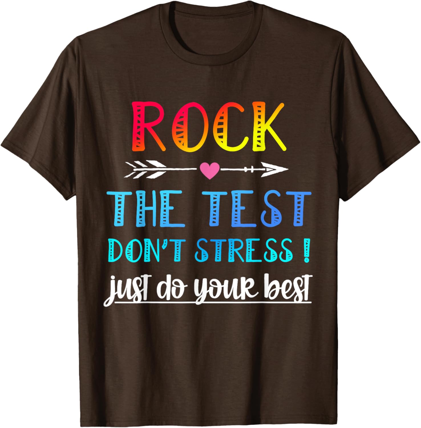 Rock The Test Teacher Test Day Testing Day Funny Teacher T-Shirt