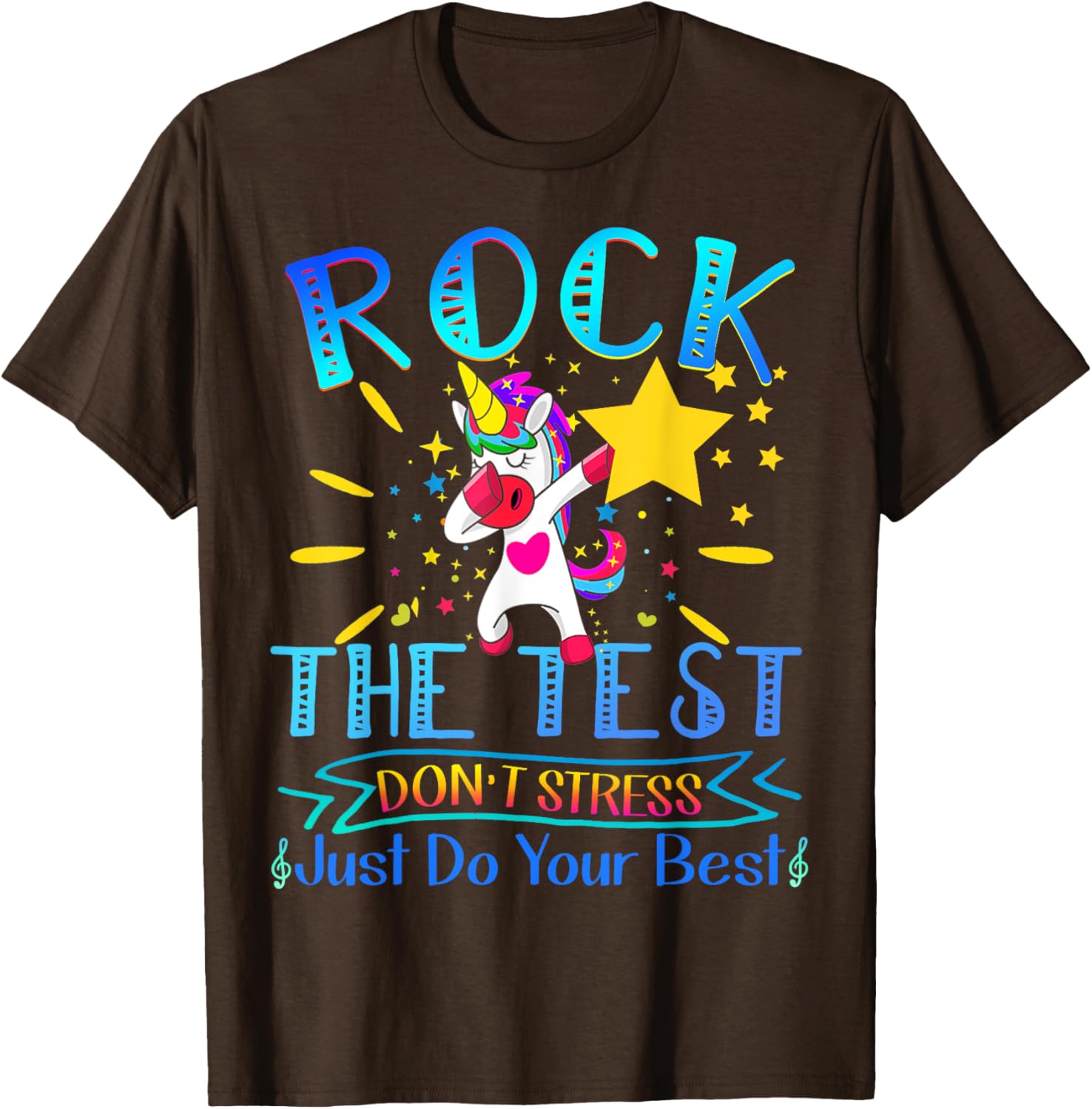 Rock The Test Teacher Test Day Testing Day Funny Teacher T-Shirt