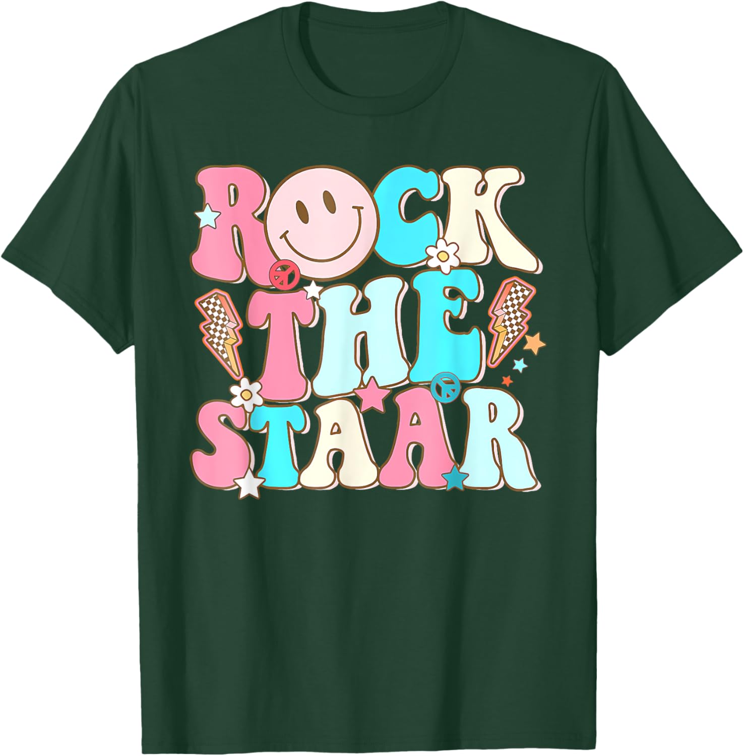Rock The Test Test Day Teachers Motivational Rock The Staar T-Shirt