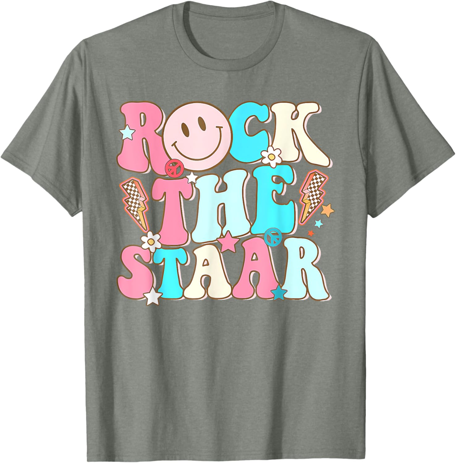 Rock The Test Test Day Teachers Motivational Rock The Staar T-Shirt