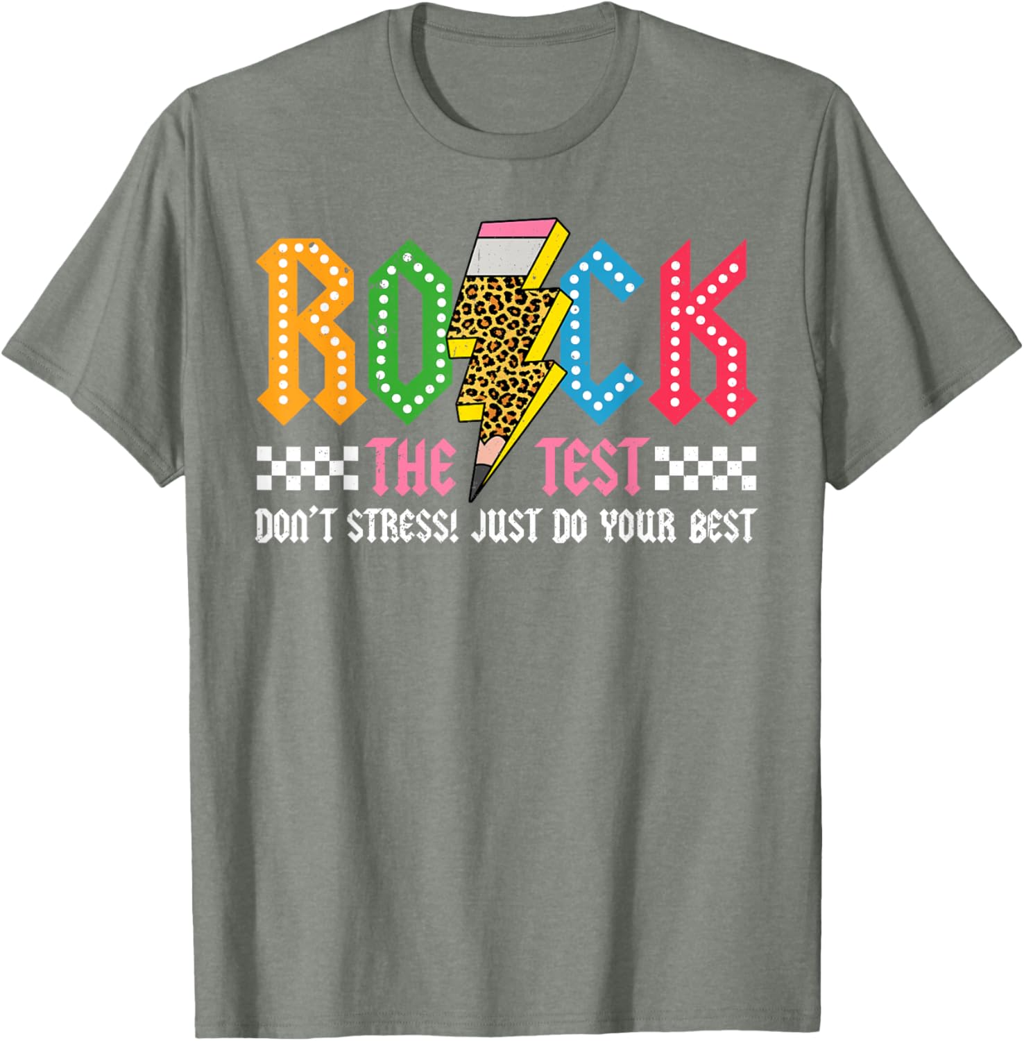 Rock The Test Testing Day Don't Stress ABCD Alphabet T-Shirt
