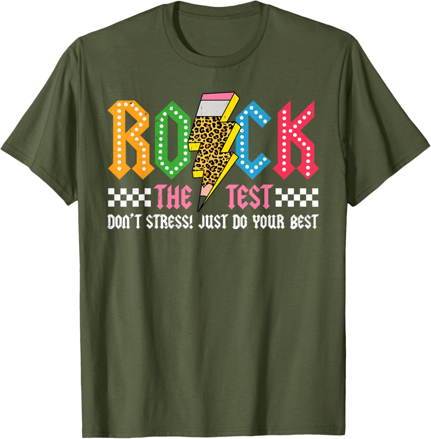Rock The Test Testing Day Don't Stress ABCD Alphabet T-Shirt