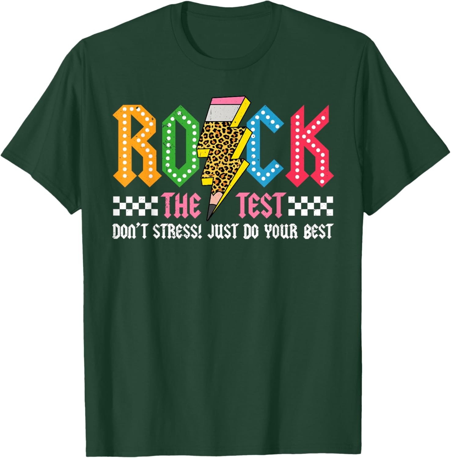 Rock The Test Testing Day Don't Stress ABCD Alphabet T-Shirt