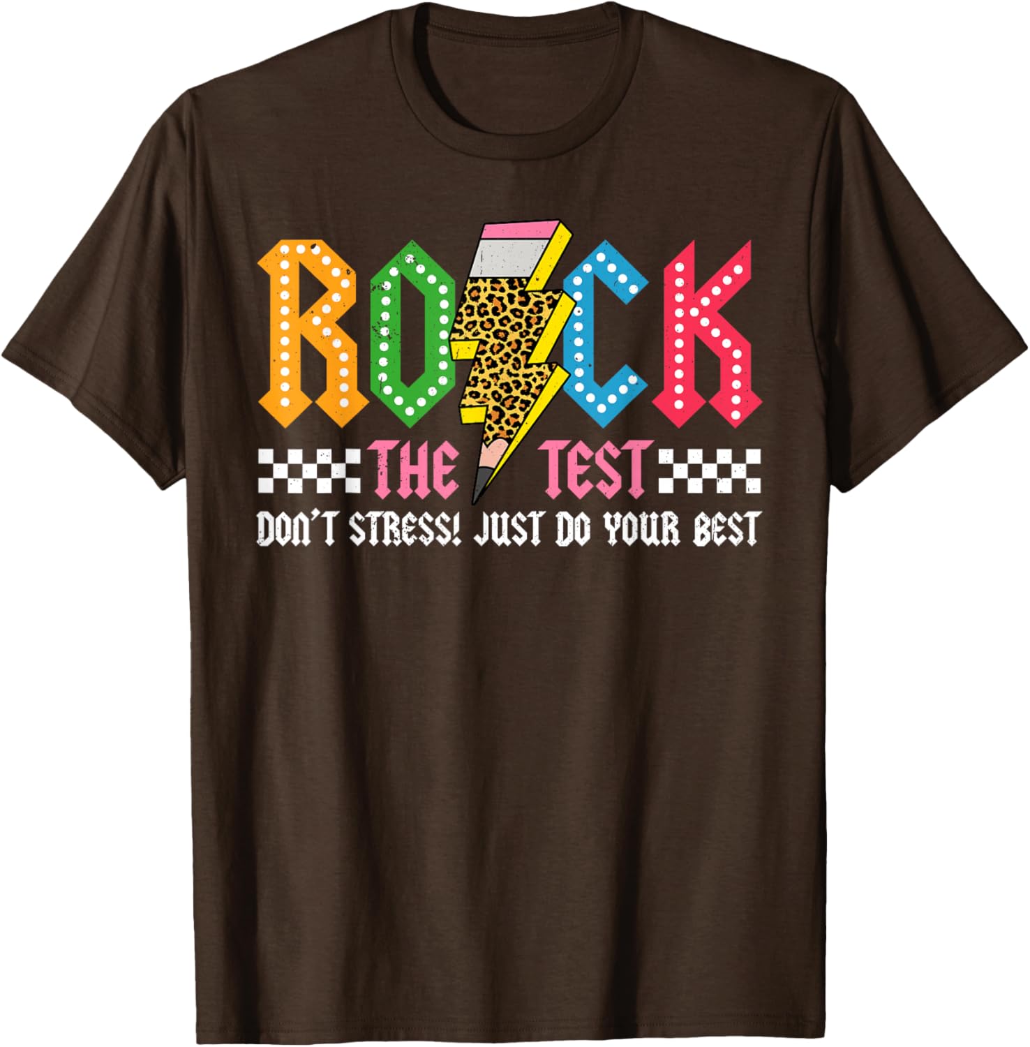 Rock The Test Testing Day Don't Stress ABCD Alphabet T-Shirt
