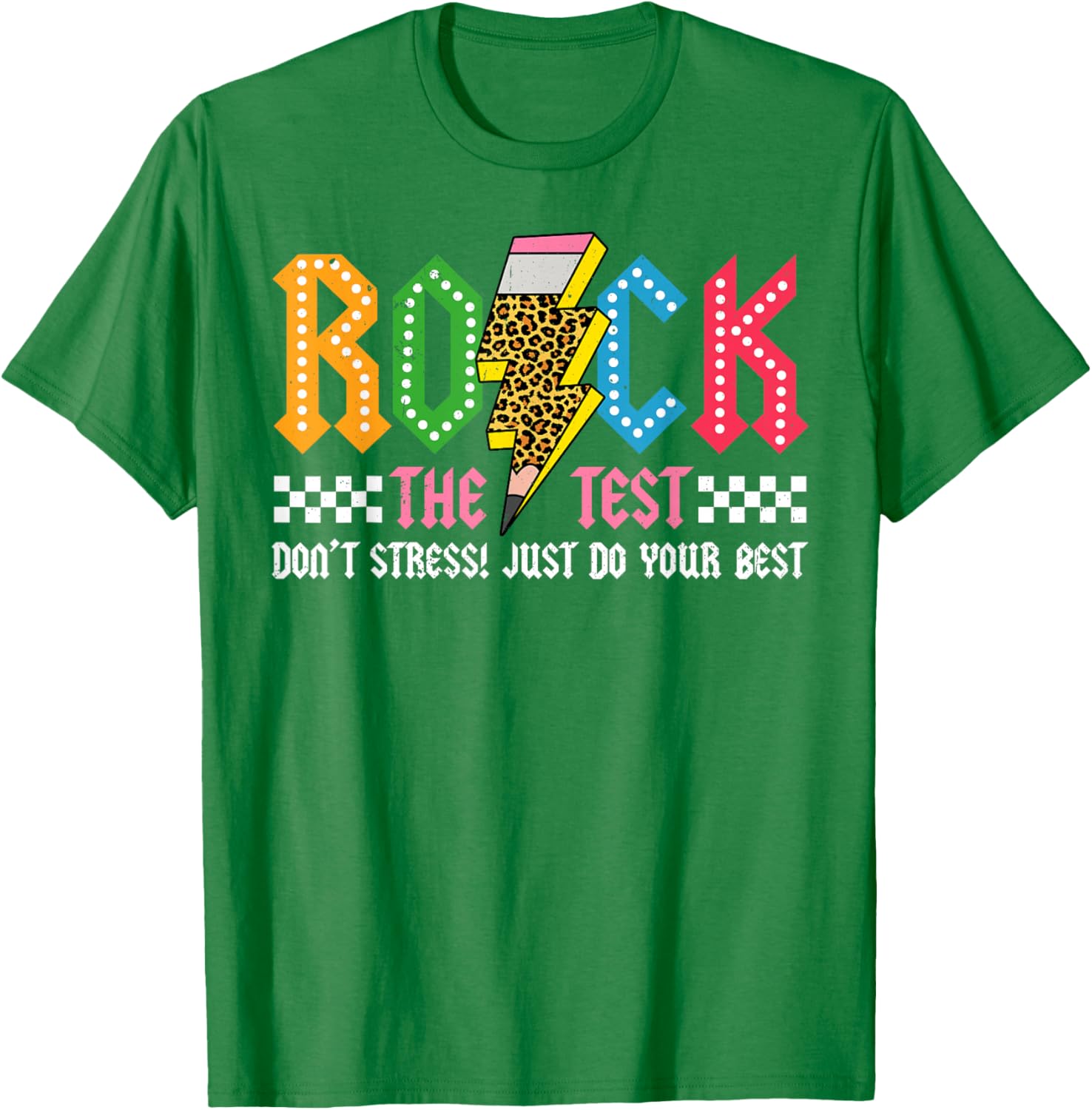 Rock The Test Testing Day Don't Stress ABCD Alphabet T-Shirt
