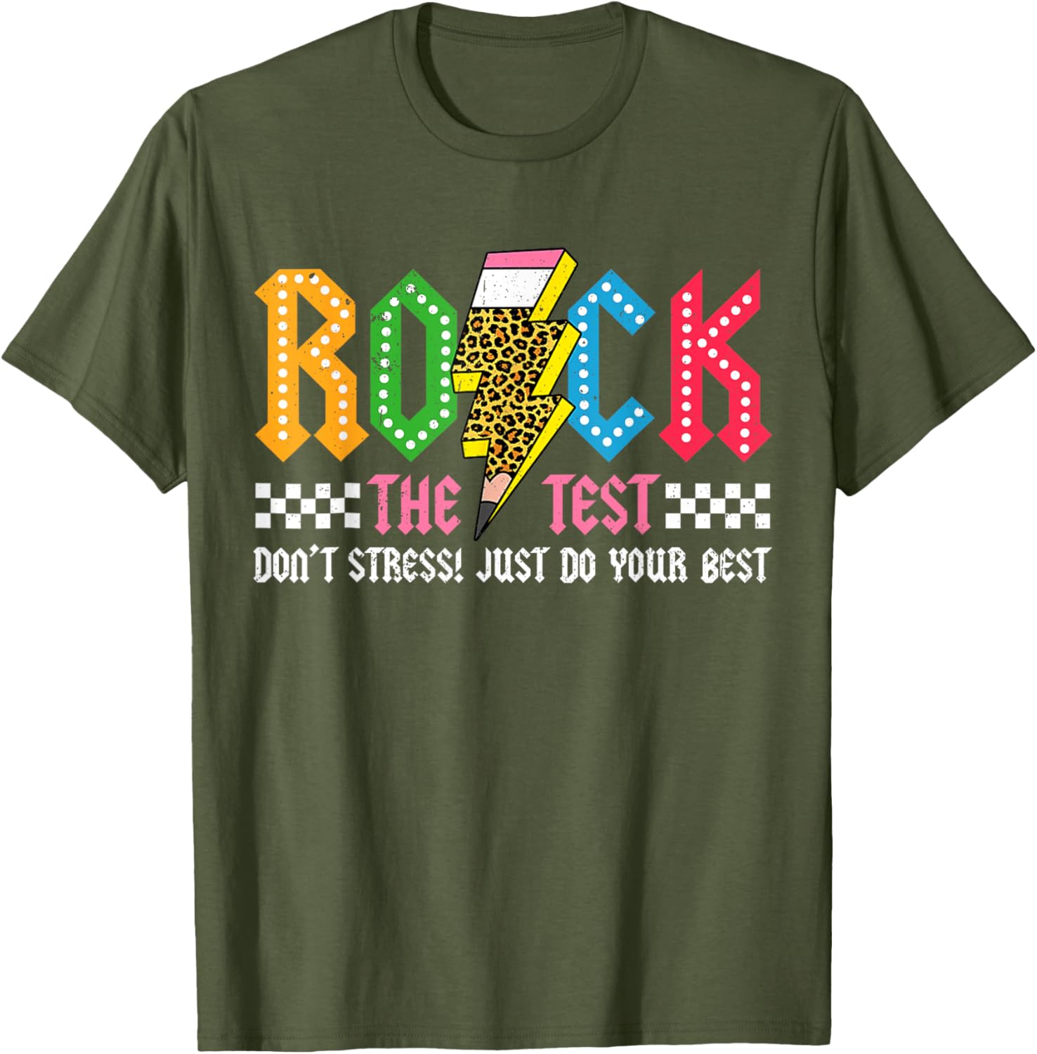 Rock The Test Testing Day Don't Stress ABCD Alphabet T-Shirt