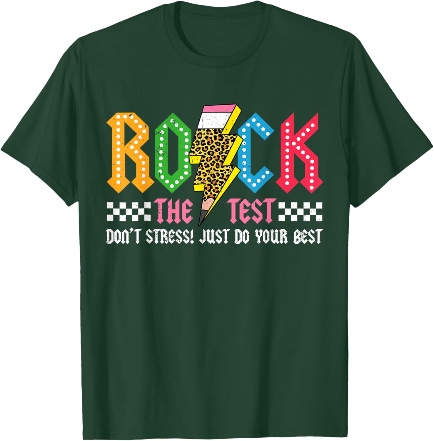 Rock The Test Testing Day Don't Stress ABCD Alphabet T-Shirt