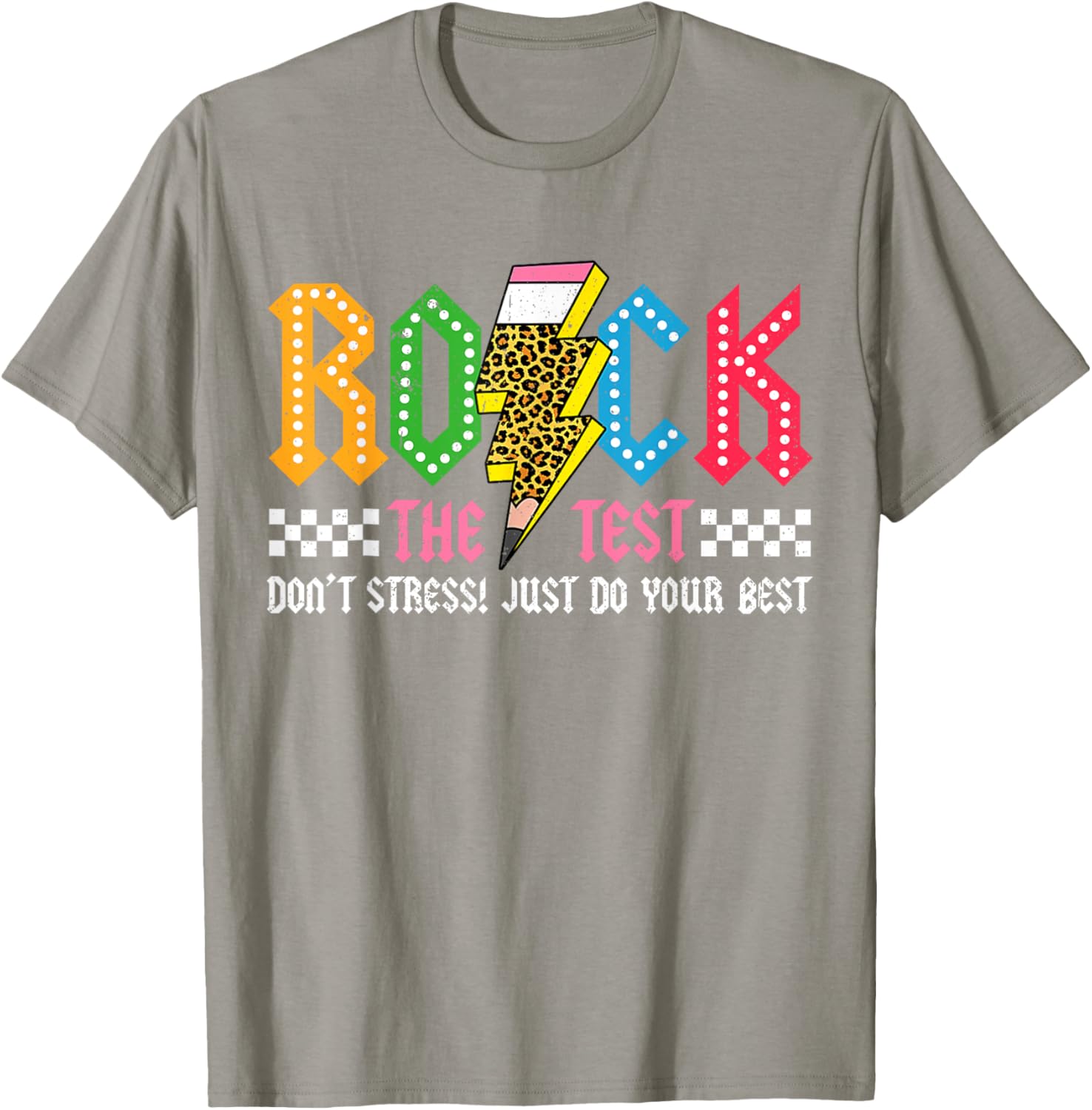 Rock The Test Testing Day Don't Stress ABCD Alphabet T-Shirt