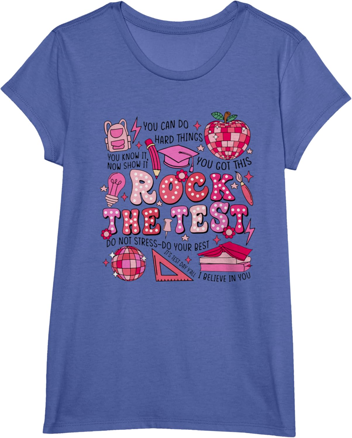 Rock The Test Testing Day Don't Stress Do Your Best Teacher T-Shirt