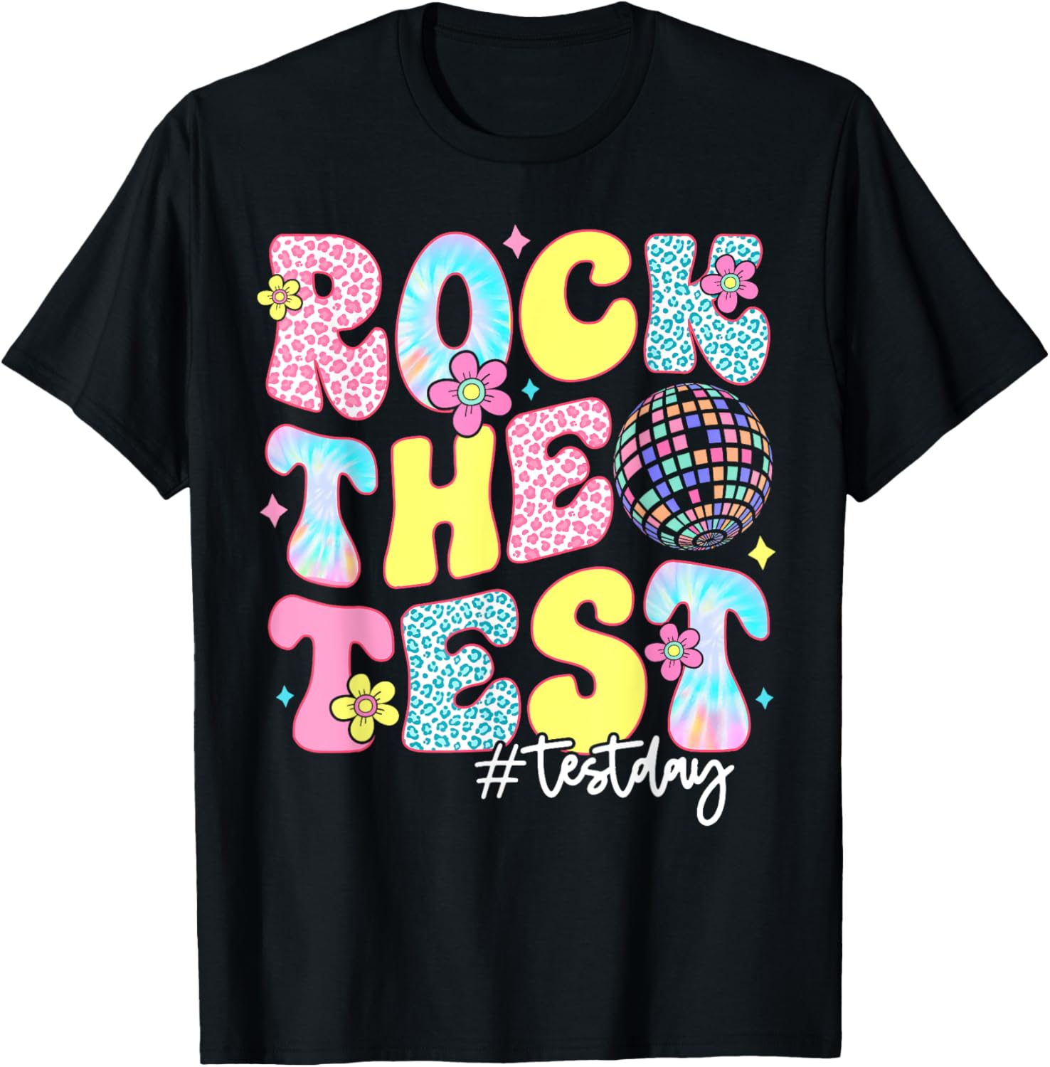 Rock The Test Testing Day Retro Motivational Teacher Student T-Shirt
