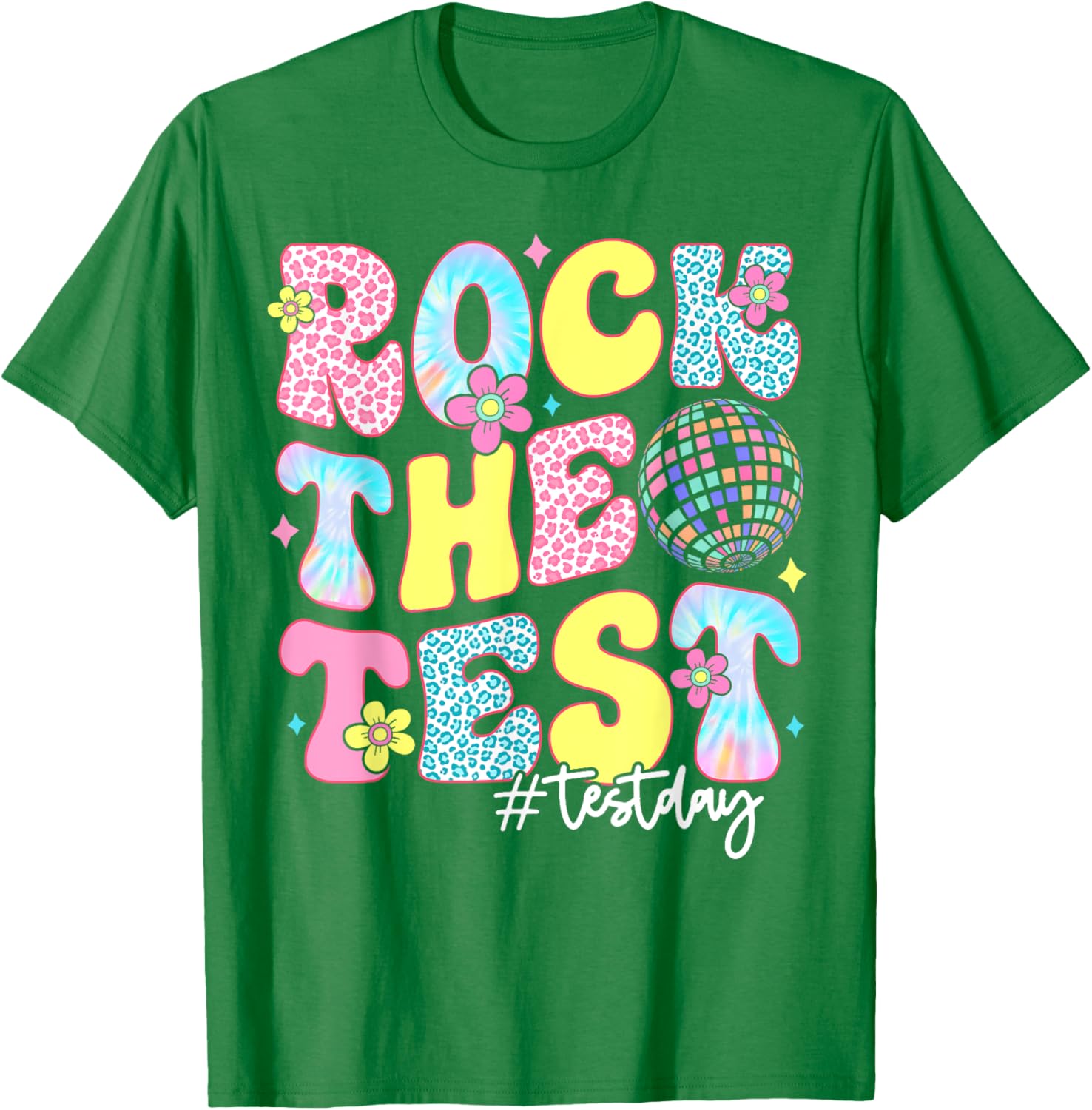 Rock The Test Testing Day Retro Motivational Teacher Student T-Shirt