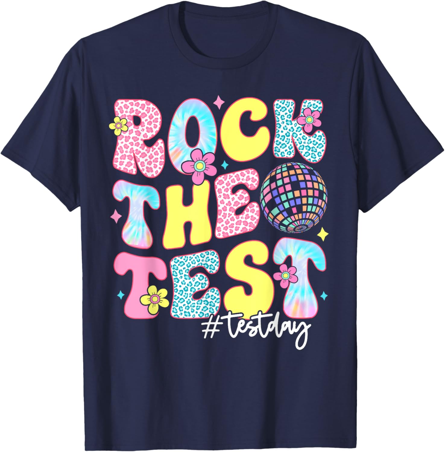 Rock The Test Testing Day Retro Motivational Teacher Student T-Shirt