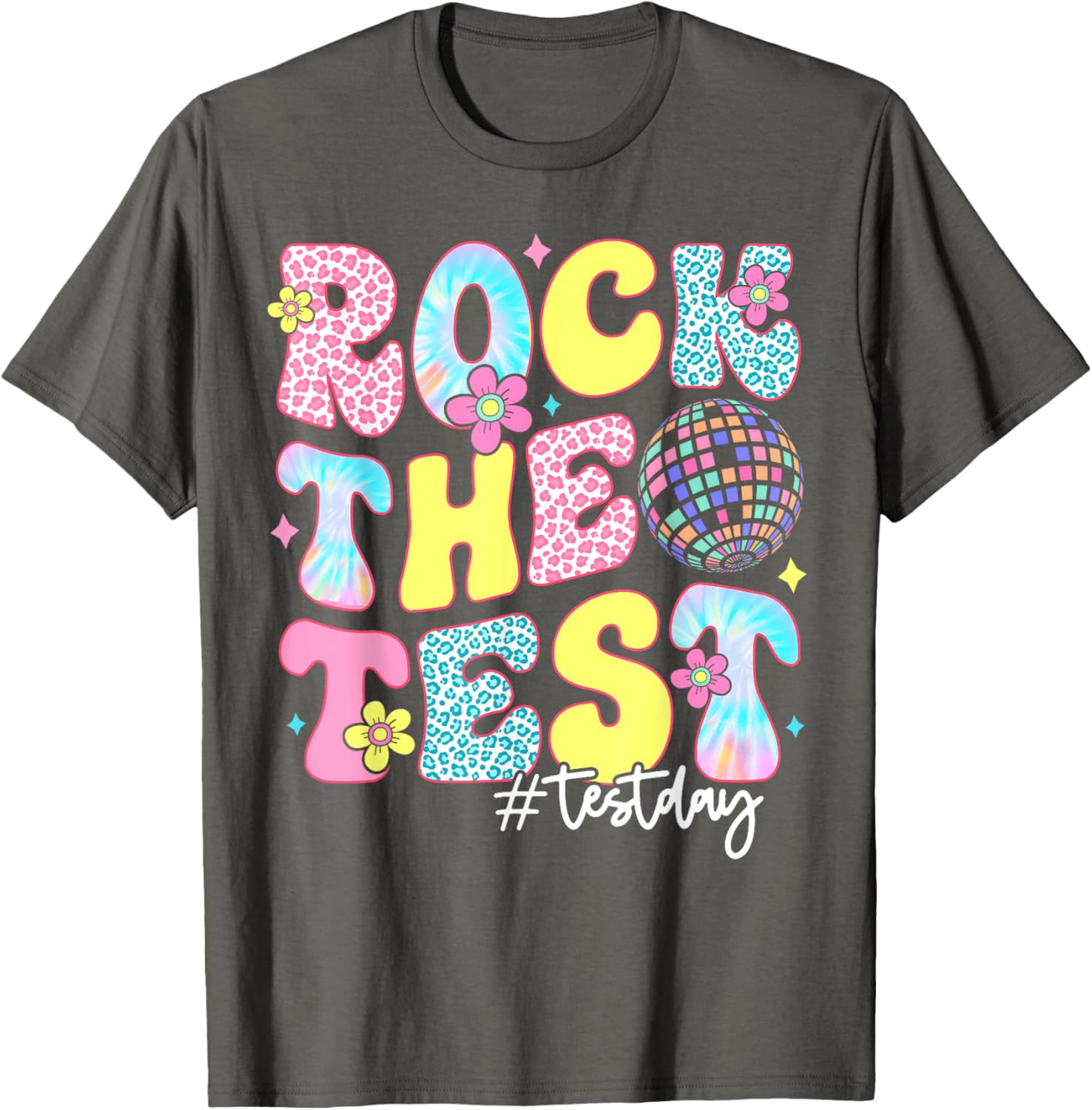Rock The Test Testing Day Retro Motivational Teacher Student T-Shirt