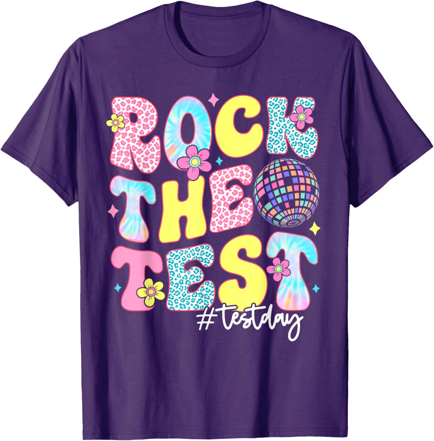 Rock The Test Testing Day Retro Motivational Teacher Student T-Shirt