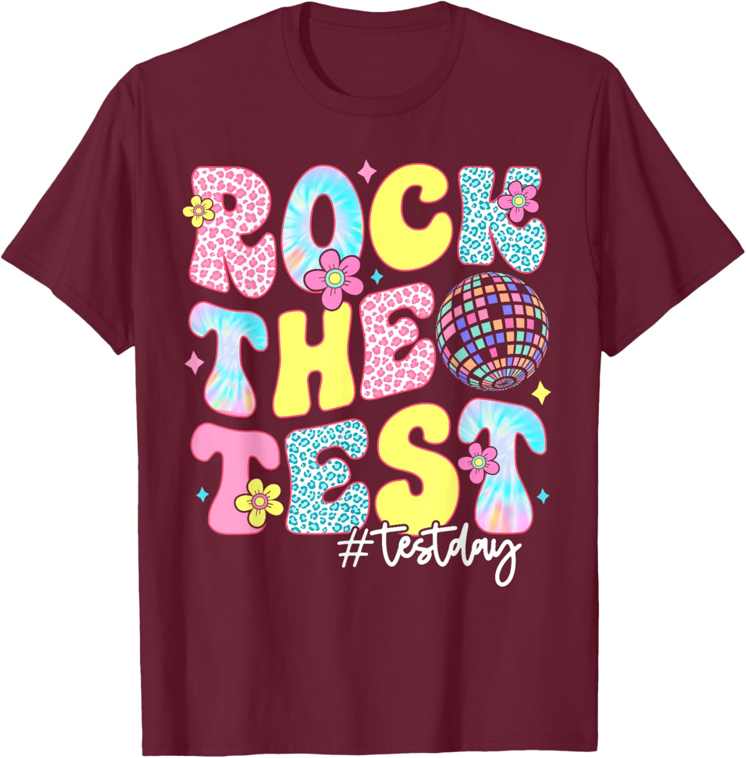 Rock The Test Testing Day Retro Motivational Teacher Student T-Shirt