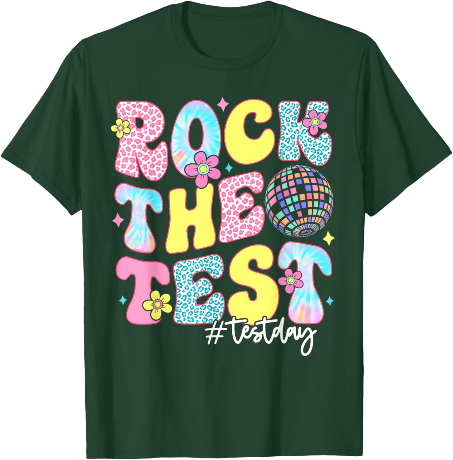 Rock The Test Testing Day Retro Motivational Teacher Student T-Shirt
