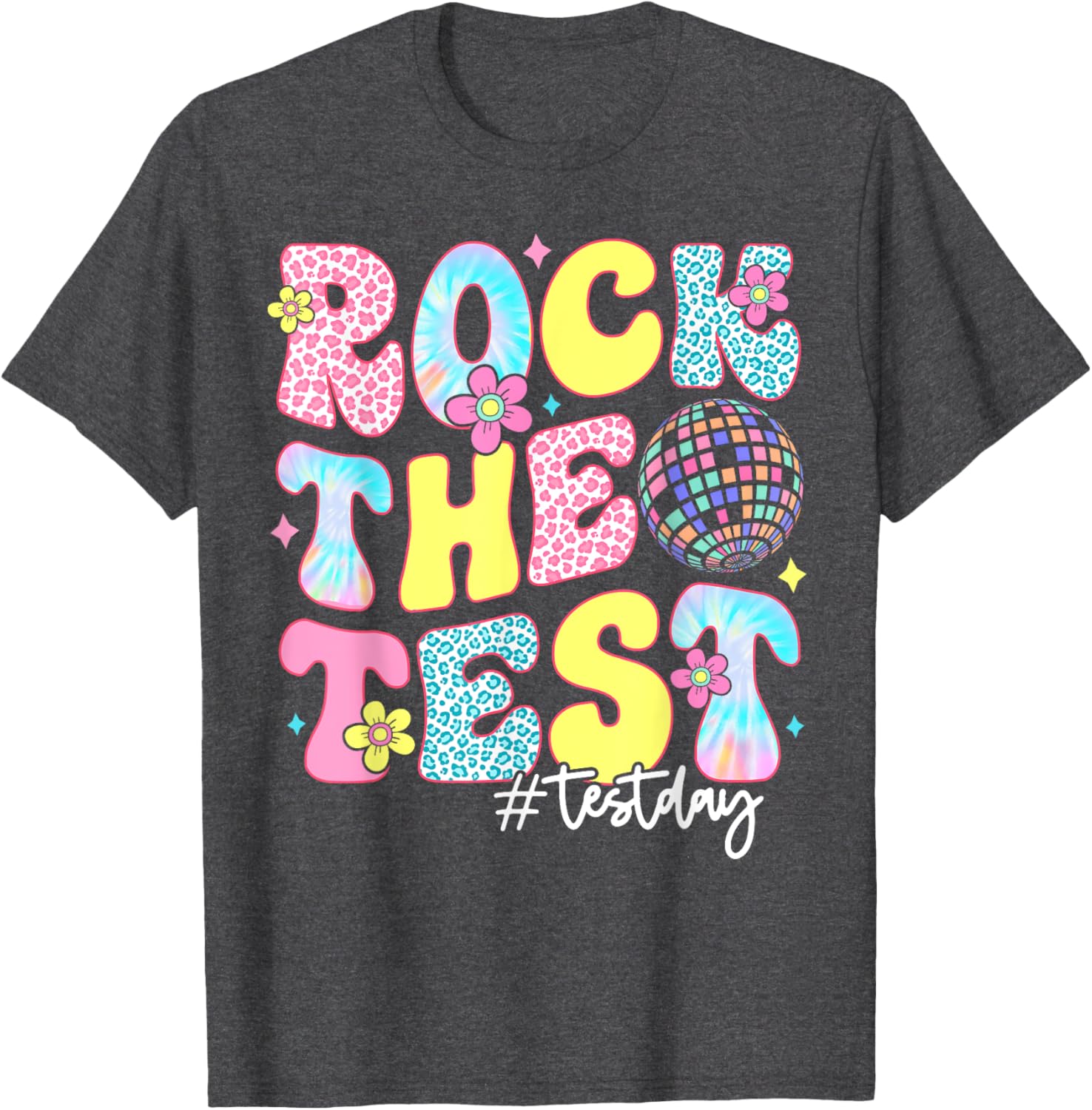 Rock The Test Testing Day Retro Motivational Teacher Student T-Shirt