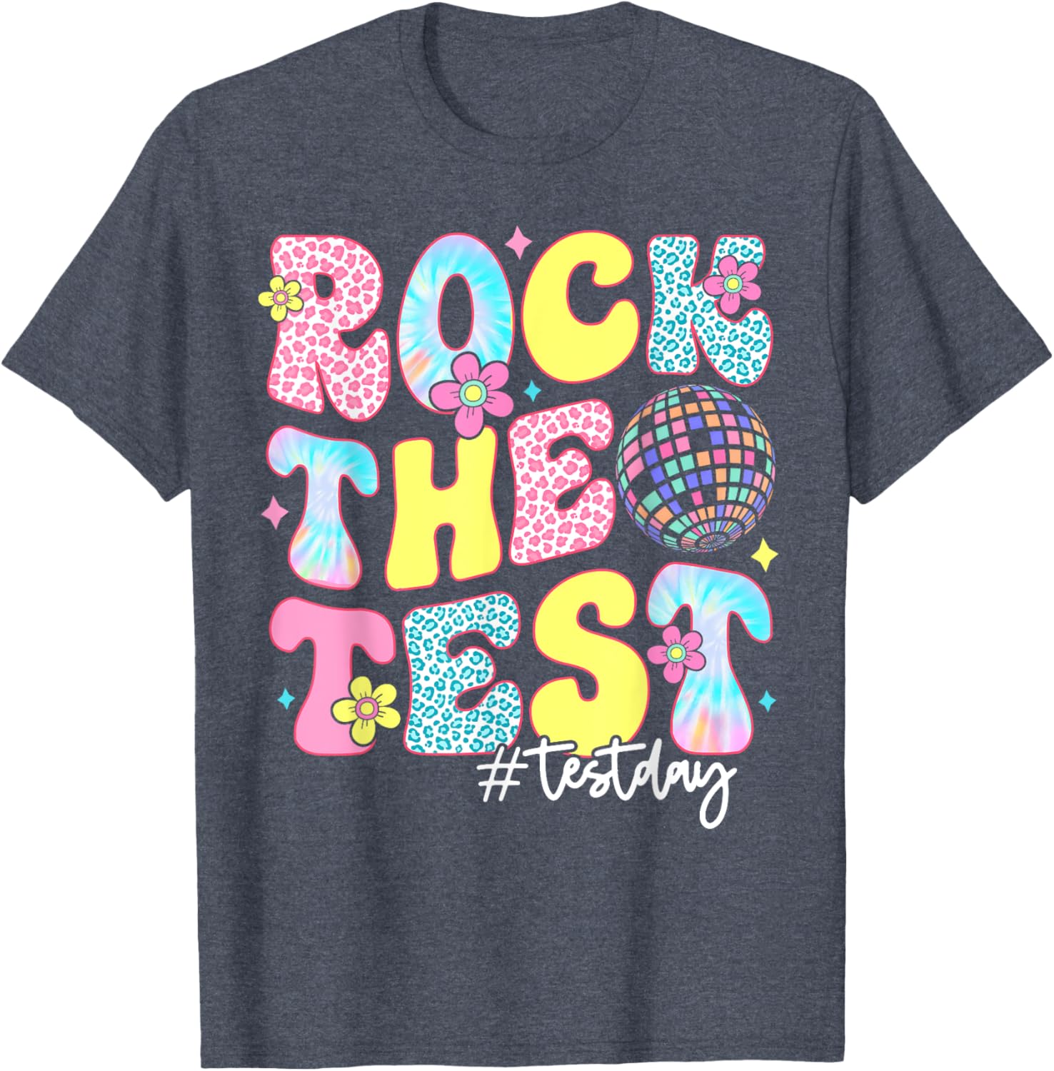 Rock The Test Testing Day Retro Motivational Teacher Student T-Shirt