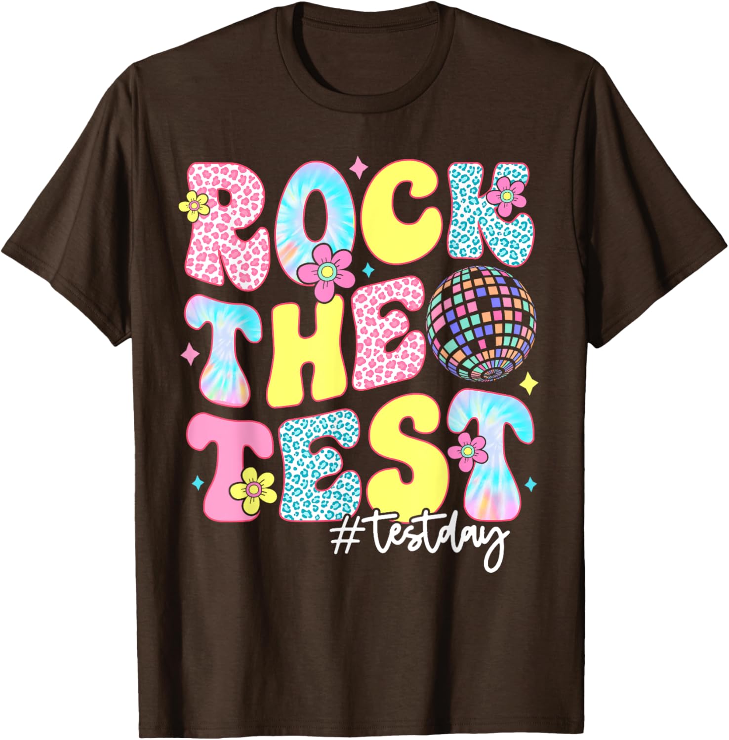 Rock The Test Testing Day Retro Motivational Teacher Student T-Shirt