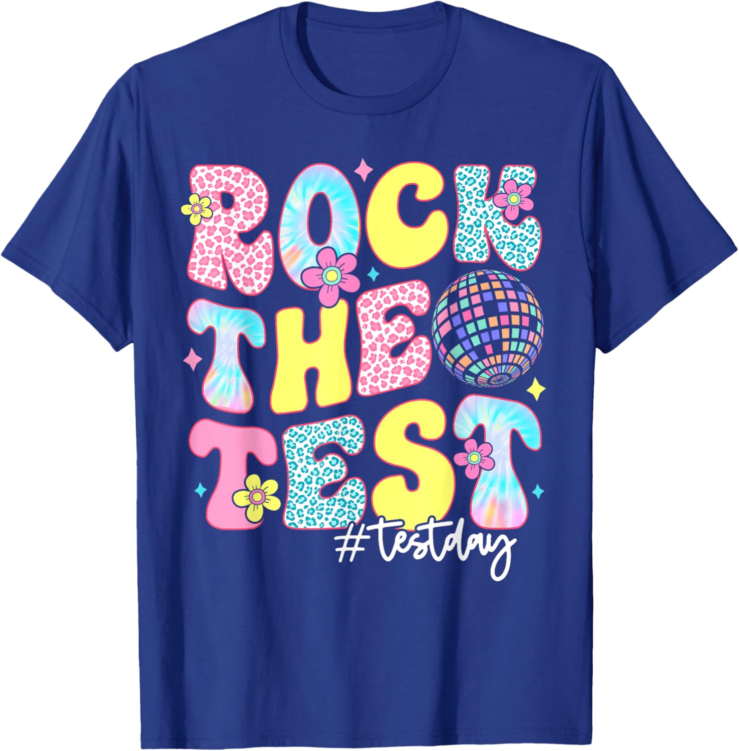 Rock The Test Testing Day Retro Motivational Teacher Student T-Shirt