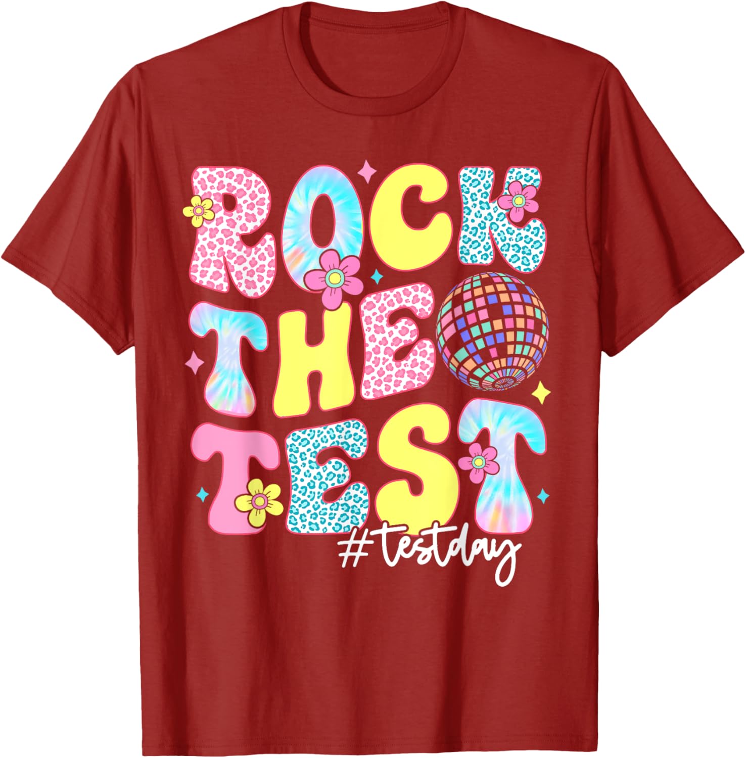 Rock The Test Testing Day Retro Motivational Teacher Student T-Shirt