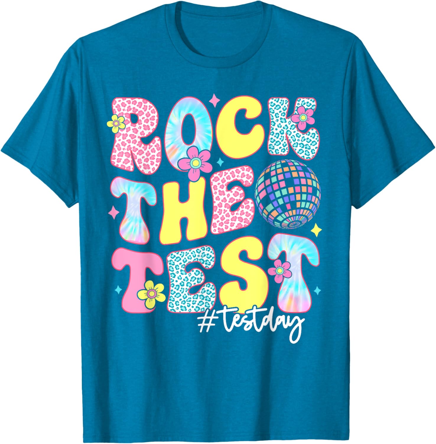 Rock The Test Testing Day Retro Motivational Teacher Student T-Shirt