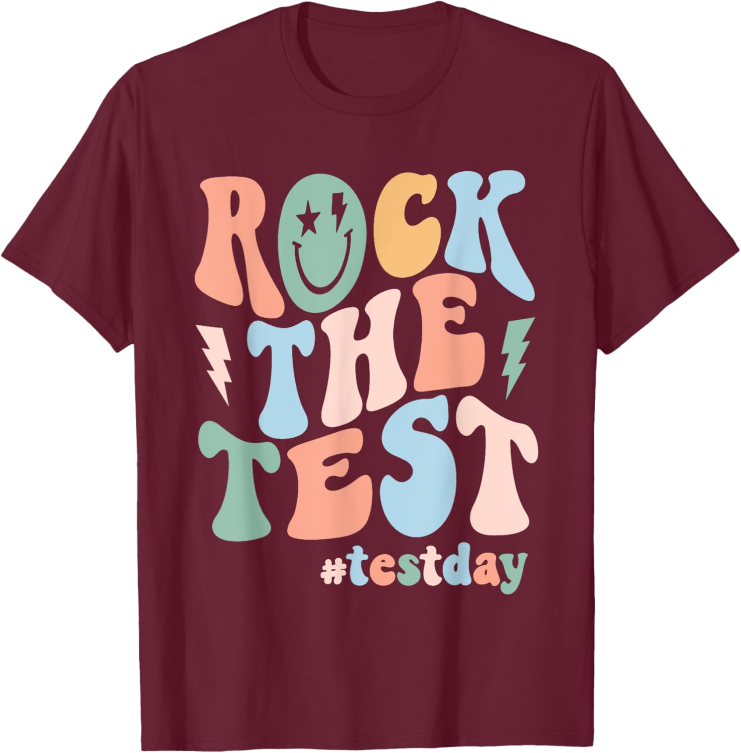 Rock The Test Testing Day Retro Motivational Teacher Student T-Shirt