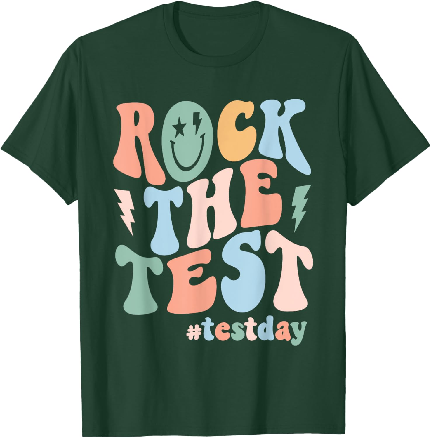 Rock The Test Testing Day Retro Motivational Teacher Student T-Shirt